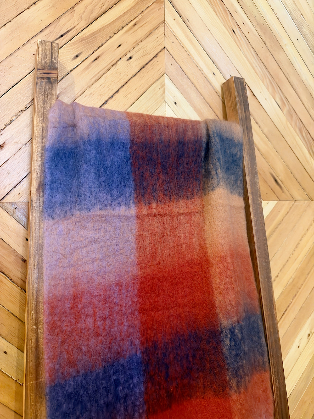 Plaid Blanket Scarf-Red